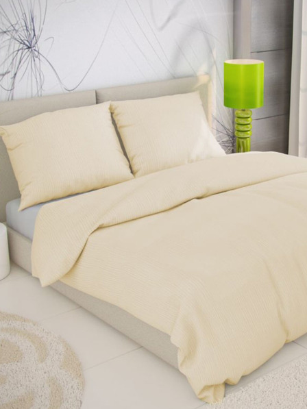 Kvalitex Francia krepp ágynemű 220x200, 70x90cm törtfehér Kvalitex