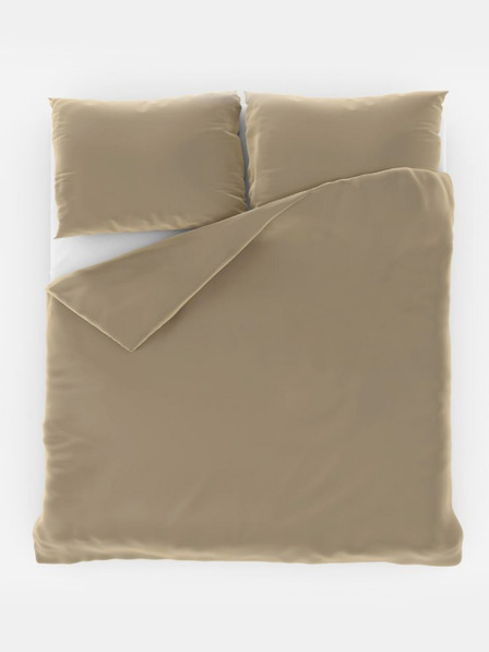 Kvalitex Szatén francia ágynemű LUXURY COLLECTION 1+2, 240x200, 70x90cm bézs színben