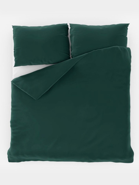 Kvalitex LUXURY COLLECTION 1+2 szatén francia ágynemű, 240x200, 70x90cm sötétzöld