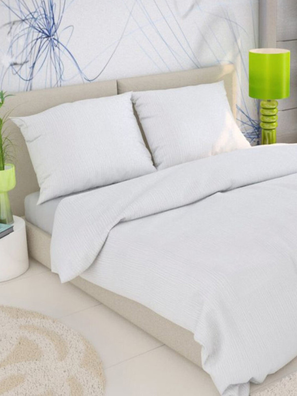 Kvalitex Francia krepp ágynemű 240x200, 70x90cm fehér Kvalitex