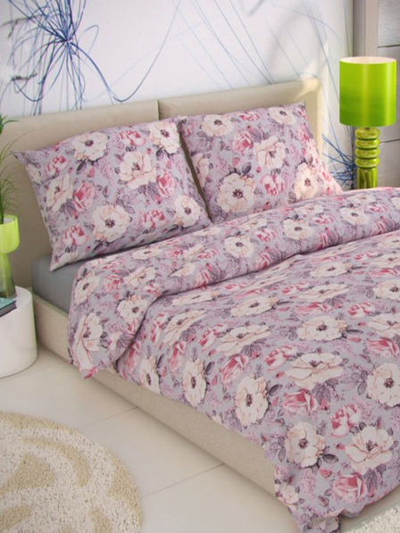 Kvalitex Klasszikus krepp ágynemű 140x200, 70x90cm Ester szürke Kvalitex