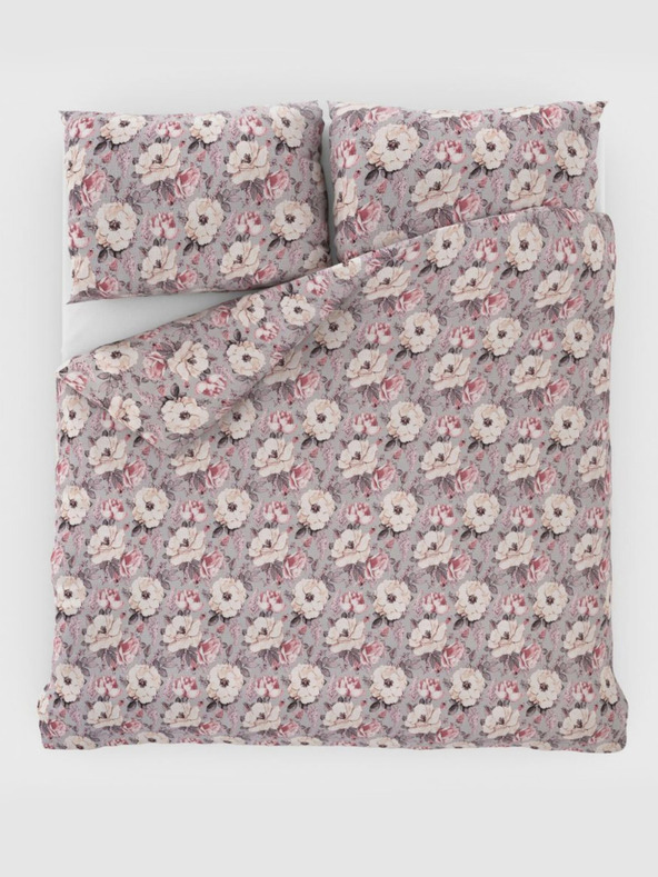 Kvalitex Klasszikus krepp ágynemű 140x220, 70x90cm Eszter szürke Kvalitex