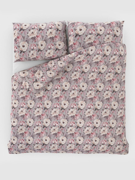 Kvalitex Klasszikus krepp ágynemű 140x220, 70x90cm Eszter szürke Kvalitex