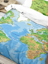 Kvalitex 3D párnahuzat 140x200, 70x90cm Világtérkép