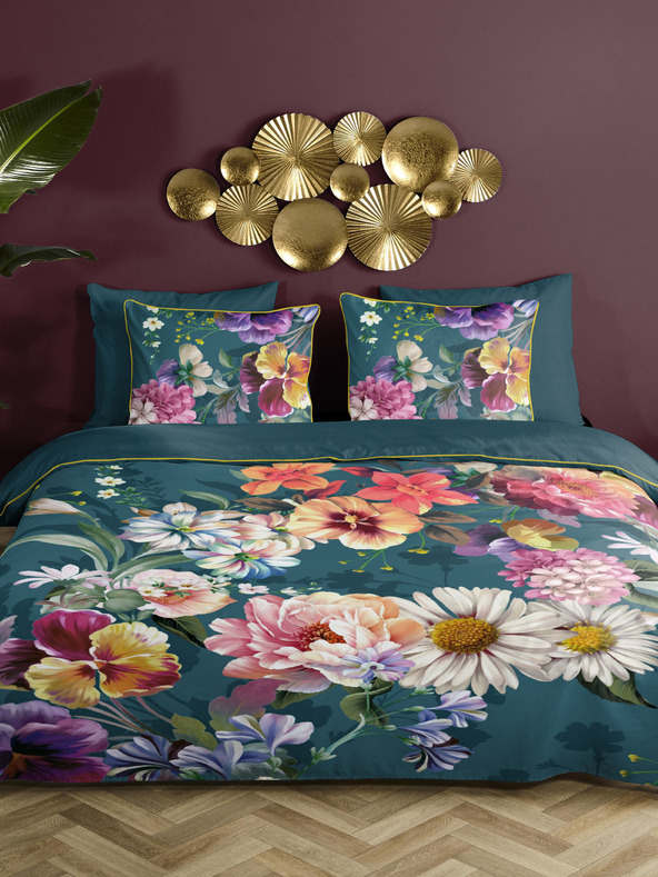 Descanso Petrol színű szatén ágynemű Descanso 140 x 220 cm