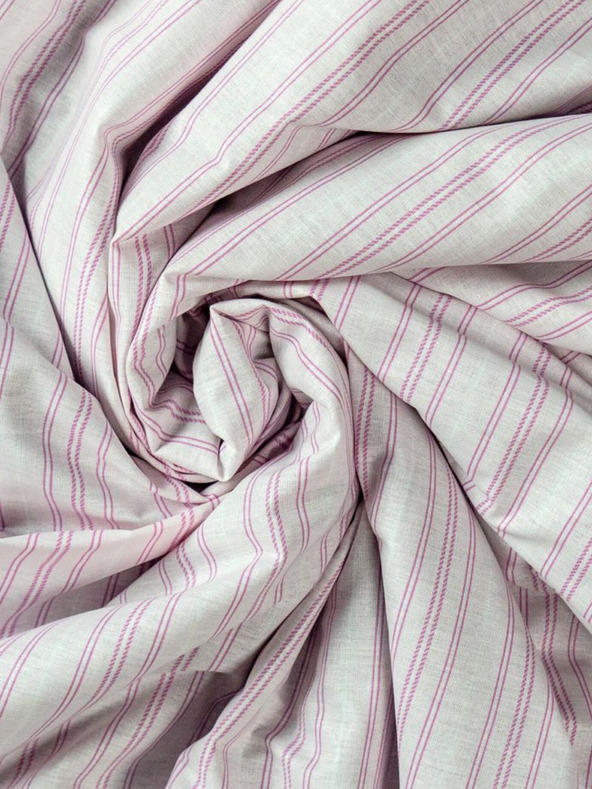 Kvalitex Pamut feszítőlap 200x200cm rózsaszín csíkos Kvalitex