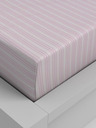 Kvalitex Pamut gumis lepedő 80x200cm rózsaszín csíkos Kvalitex
