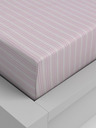 Kvalitex Pamut gumis lepedő 100x200cm rózsaszín csíkos Kvalitex