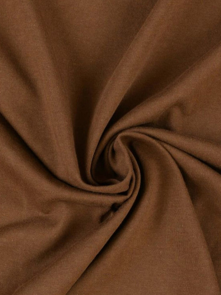 Kvalitex Jersey egyszemélyes lepedő 120x200cm sötétbarna Kvalitex