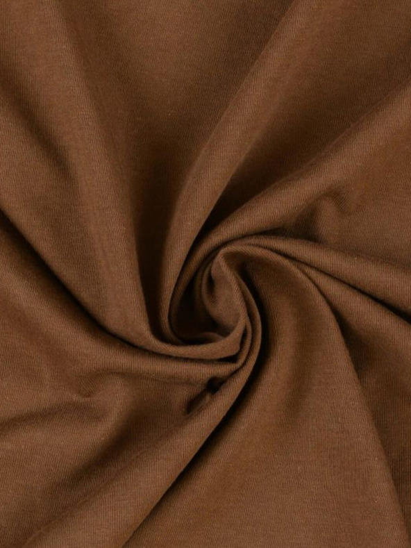 Kvalitex Jersey egyszemélyes lepedő 120x200cm sötétbarna Kvalitex