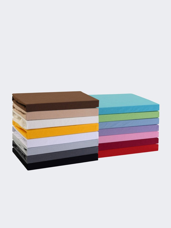 Kvalitex Jersey egyszemélyes lepedő 120x200cm sötétbarna Kvalitex