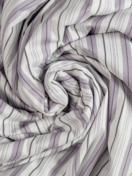 Kvalitex Pamut feszítő lepedő 120x200cm lila csíkos Kvalitex