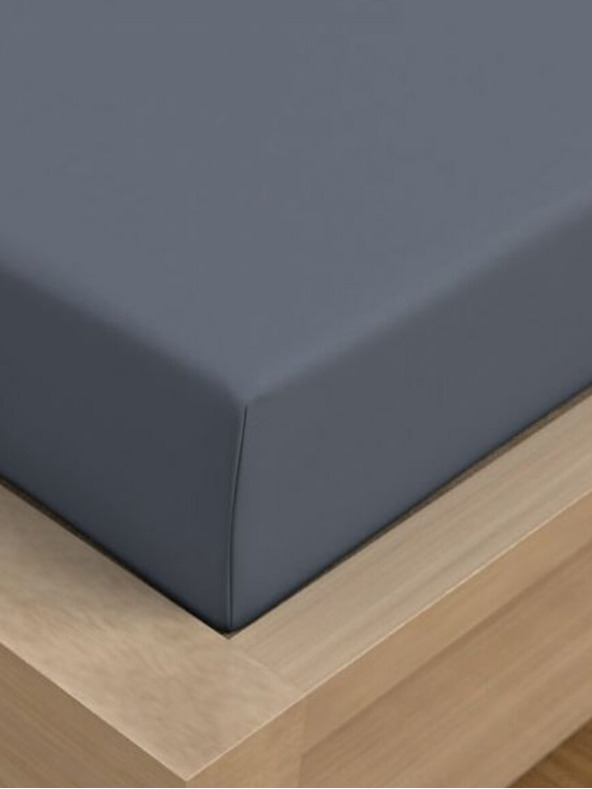 Kvalitex Szatén lepedő Luxury Collection 220x200cm sötét szürke Kvalitex