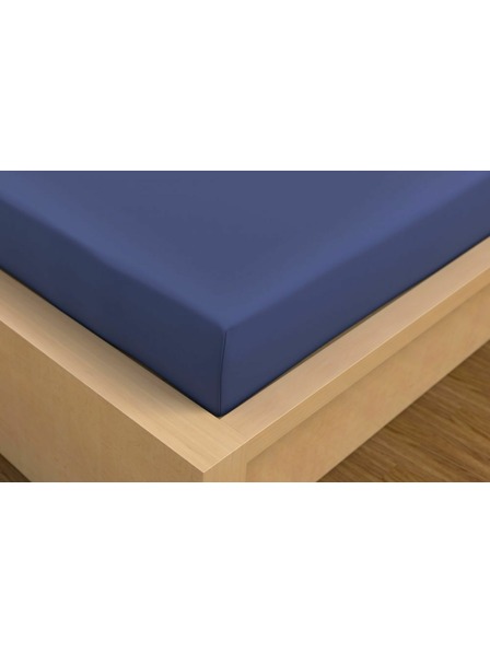 Kvalitex Luxury Collection szatén lepedő 200x200cm sötétkék Kvalitex