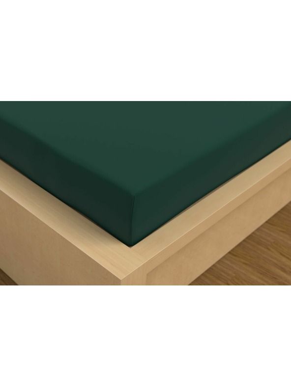 Kvalitex Szatén lepedő Luxury Collection 200x200cm sötétzöld Kvalitex