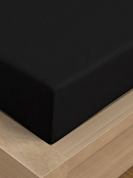 Kvalitex Szatén lepedő Luxury Collection 220x200cm fekete Kvalitex