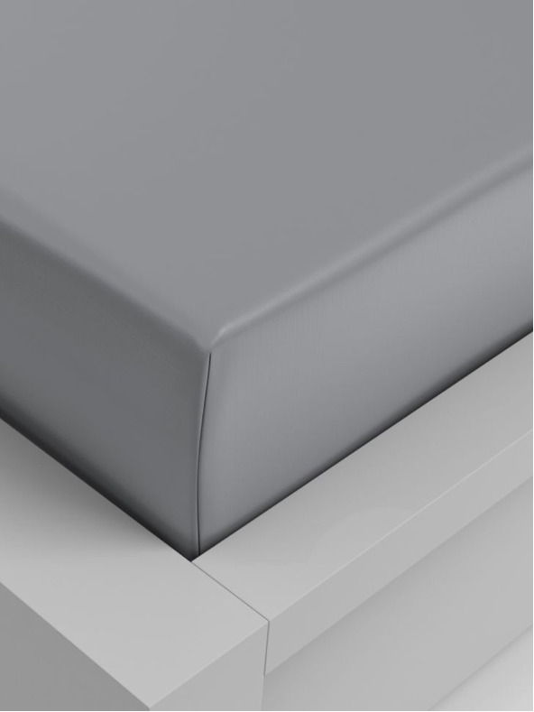 Kvalitex Stretch viszkóz lepedő 100x200cm világosszürke