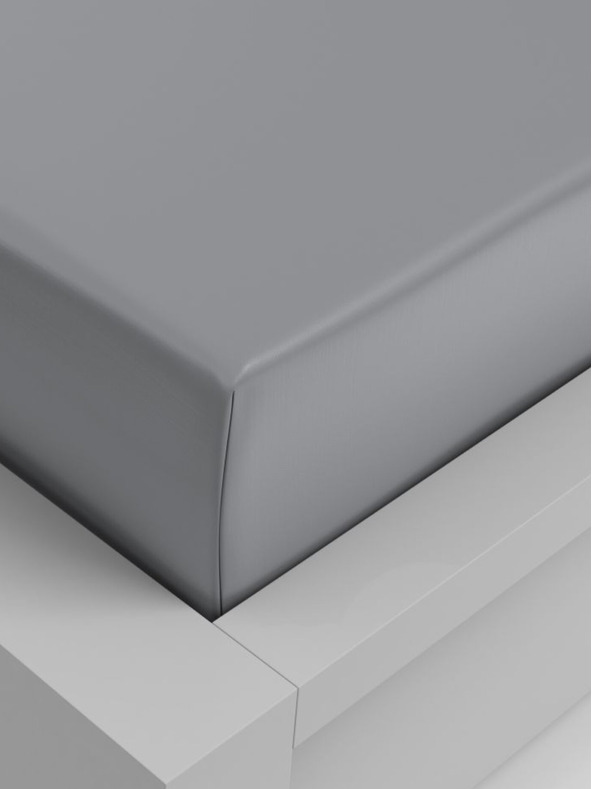 Kvalitex Viszkóz gumis lepedő 200x200cm világosszürke