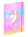 BAAGL  Rózsaszín iskolai füzetborító A4 Szivárványos egyszarvú Baagl