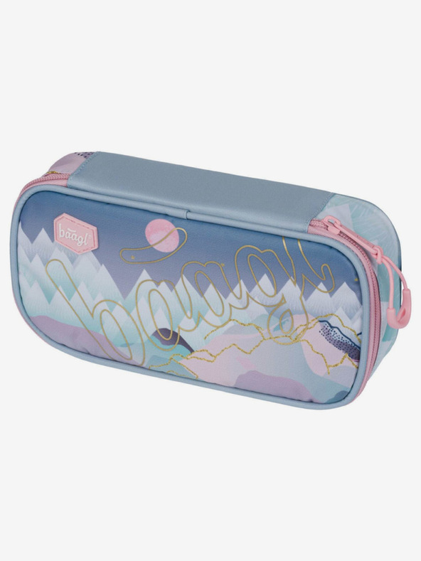 BAAGL  Szürke iskolai tolltartó táska skate moon Baagl