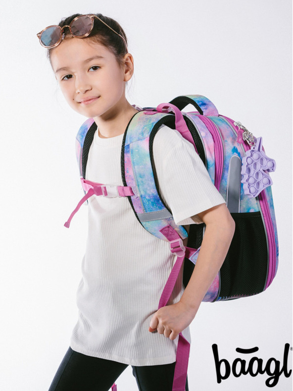 BAAGL  Rózsaszín iskolatáska Baagl Shelly unikornis Baagl