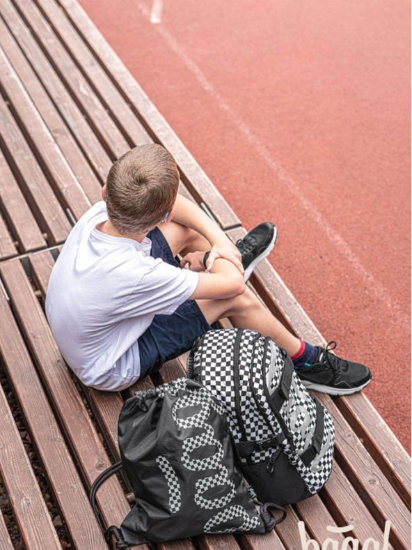 BAAGL  Fekete 3 szett skate ska: hátizsák, tolltartó, táska Baagl