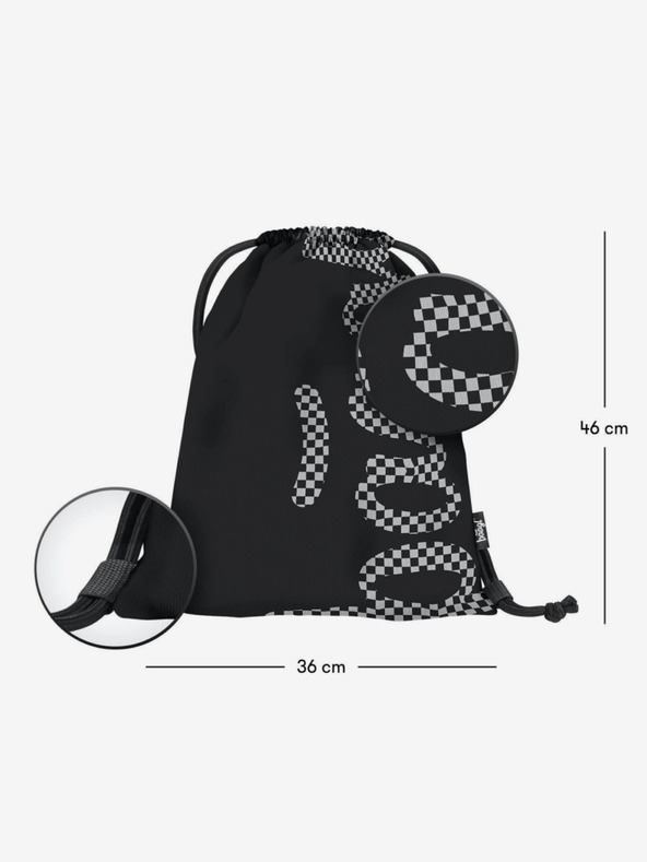 BAAGL  Fekete 3 szett skate ska: hátizsák, tolltartó, táska Baagl