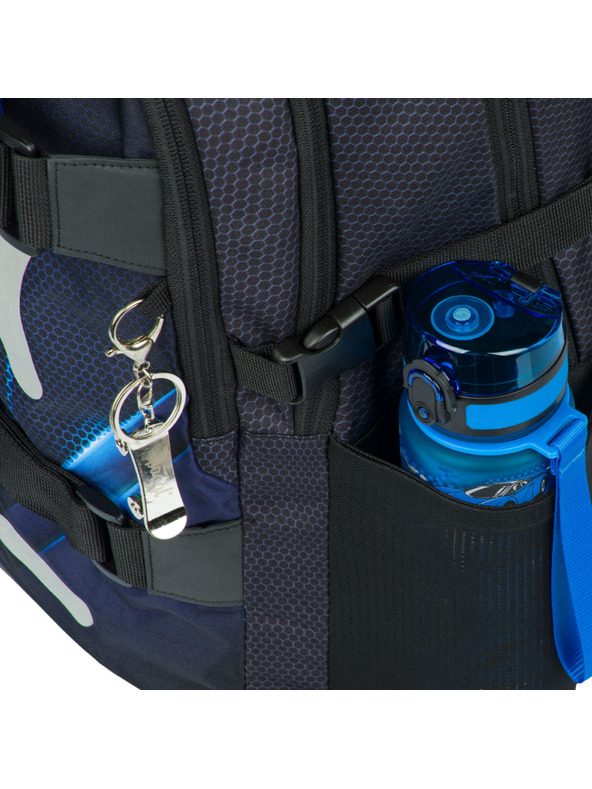 BAAGL  Fekete iskolai hátizsák Skate Bluelight Baagl