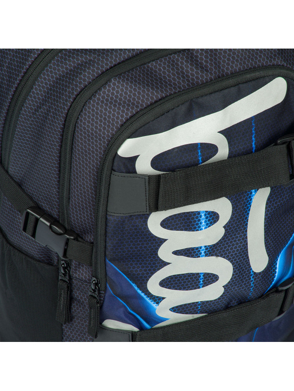 BAAGL  Fekete iskolai hátizsák Skate Bluelight Baagl