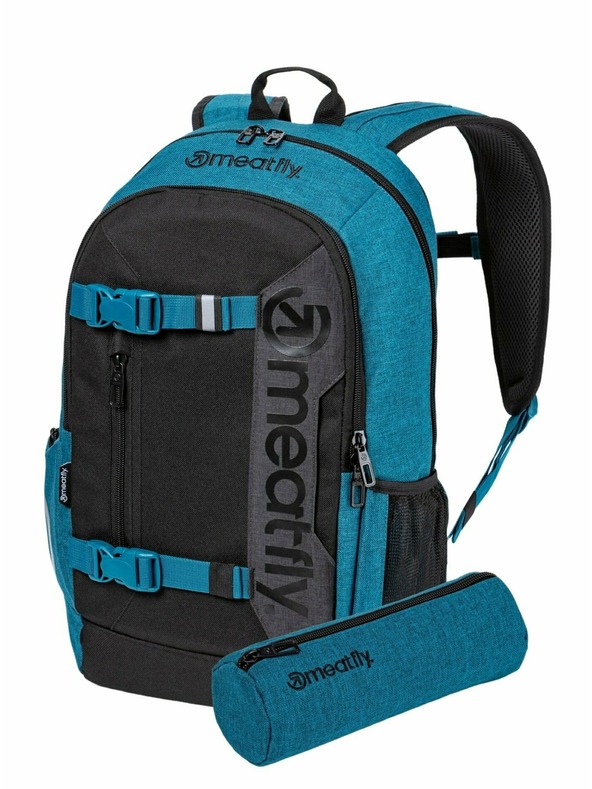 Meatfly Meatfly hátizsák Basejumper Petrol Heather / Black 22 L | Kék | Térfogat 22 L