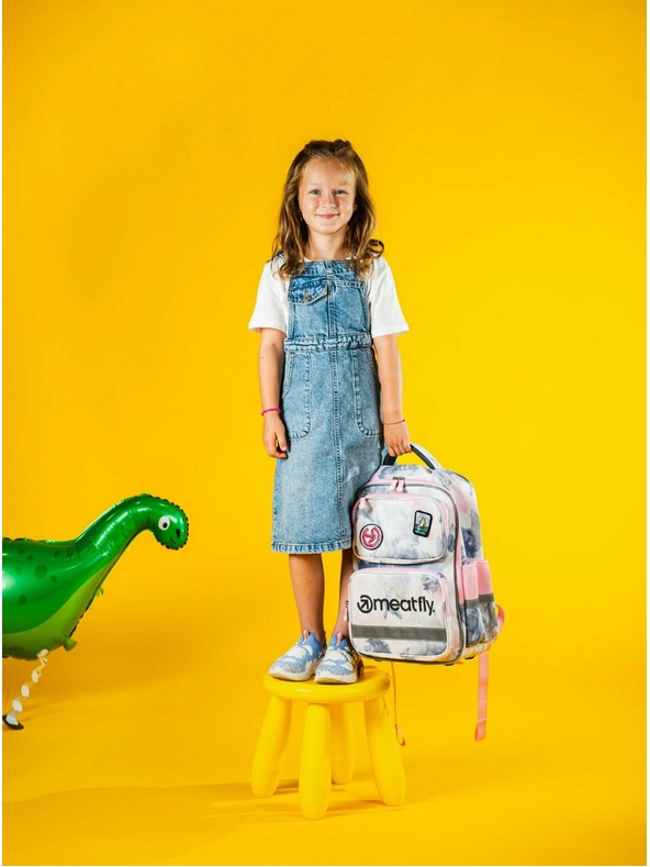 Meatfly Meatfly iskolai hátizsák Max Felhős Rózsaszín 17L