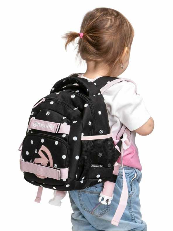 Meatfly Meatfly Levi hátizsák Black Dots 10 L | Fekete | Térfogat 10 L