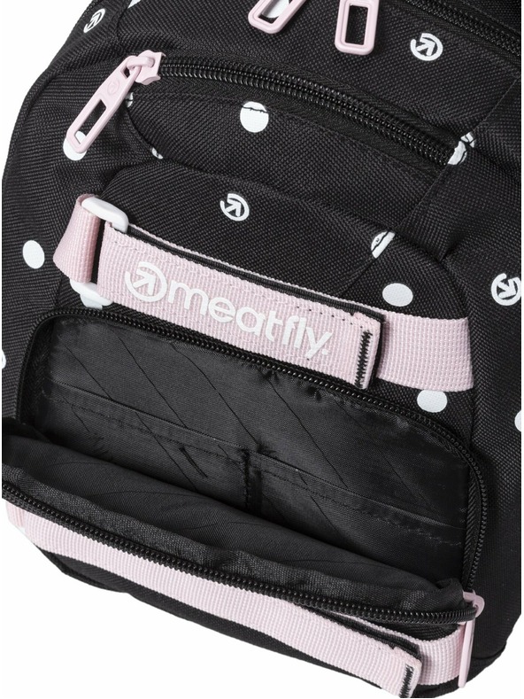 Meatfly Meatfly Levi hátizsák Black Dots 10 L | Fekete | Térfogat 10 L