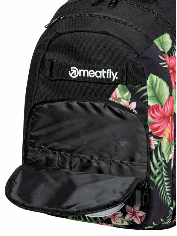 Meatfly Meatfly Exile hátizsák Tropical Black 24 L | Fekete | Térfogat 24 L