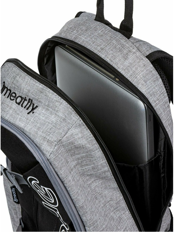 Meatfly Meatfly Basejumper hátizsák Grey Heather / Black 22 L | Fekete | Térfogat 22 L