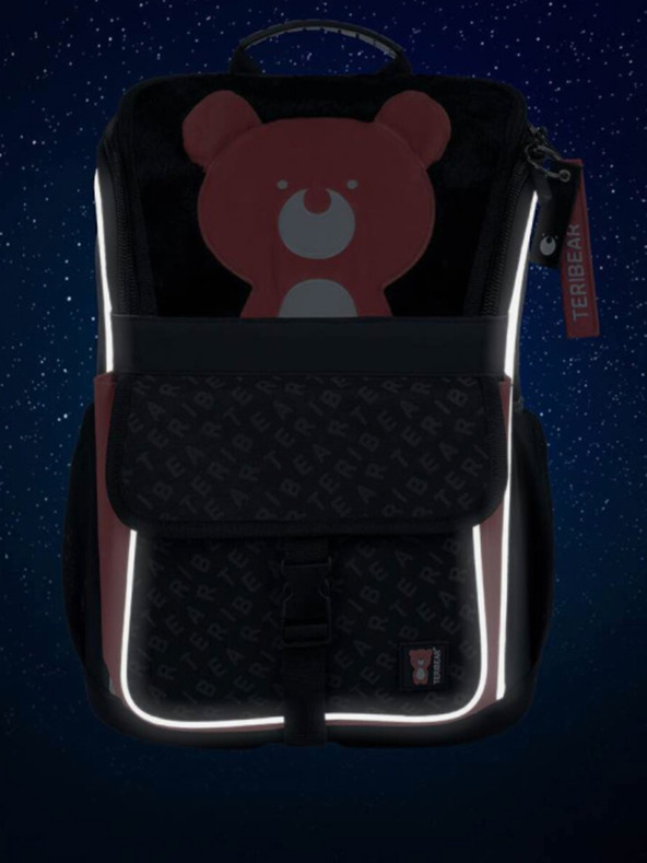 BAAGL  Fekete iskolatáska zippy teribear Baagl