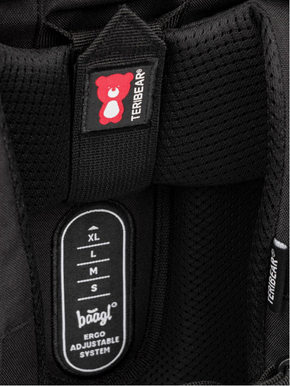 BAAGL  Fekete iskolatáska zippy teribear Baagl