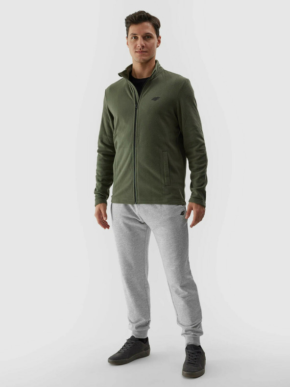 4F Férfi normál fleece kapucnis pulóver állógallérral 4F