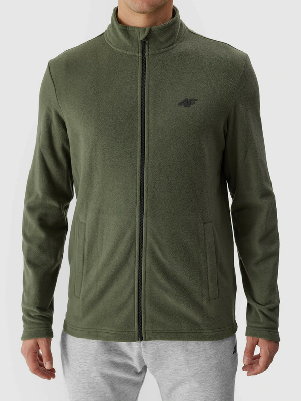 4F Férfi normál fleece kapucnis pulóver állógallérral 4F