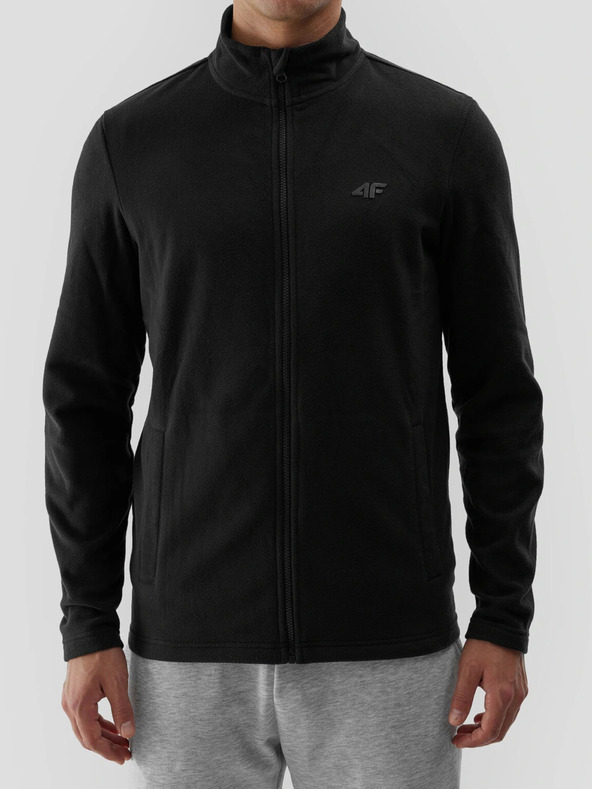 4F Férfi normál fleece kapucnis pulóver állógallérral 4F