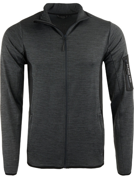 ALPINE PRO Férfi gyorsszárító kapucnis pulóver cool dry ALPINE PRO IRWES fekete