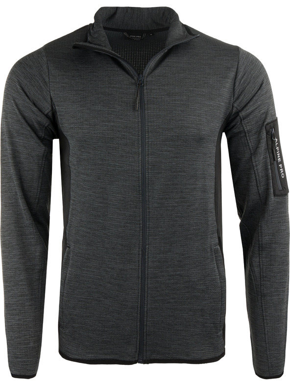 ALPINE PRO Férfi gyorsszárító kapucnis pulóver cool dry ALPINE PRO IRWES fekete