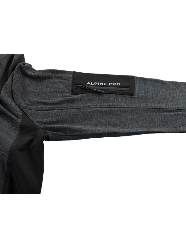 ALPINE PRO Férfi gyorsszárító kapucnis pulóver cool dry ALPINE PRO IRWES fekete