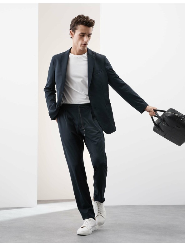 Marks & Spencer Utazásra alkalmas öltönynadrág Marks & Spencer tengerészkék