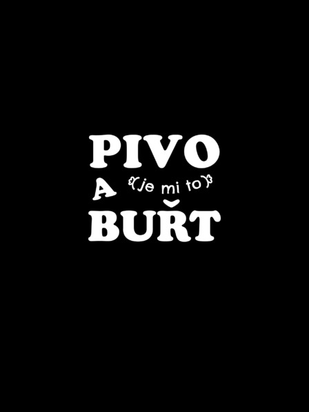 ZOOT.Original Fekete férfi póló ZOOT.Original PIVO és (én vagyok az) BUŘT