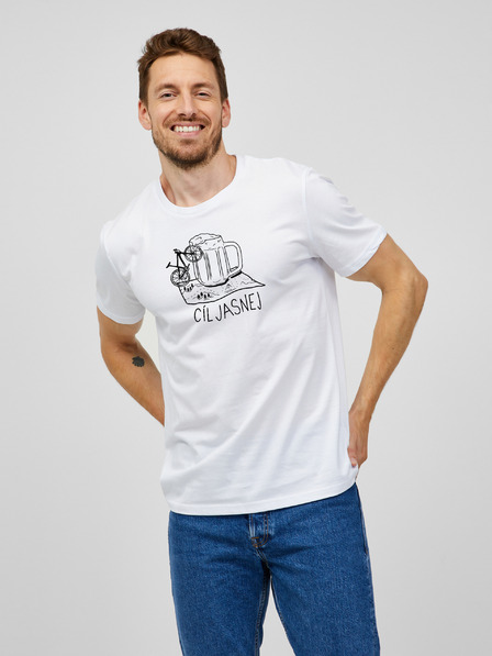 ZOOT.Original Fehér férfi póló ZOOT.Original nyomtatással Aim bright