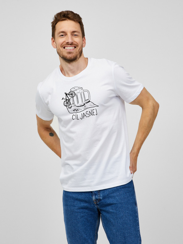 ZOOT.Original Fehér férfi póló ZOOT.Original nyomtatással Aim bright