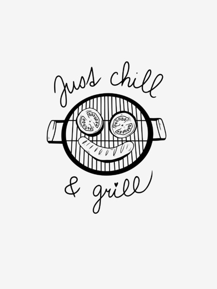 ZOOT.Original Fehér férfi póló ZOOT.Original Just chill & grill