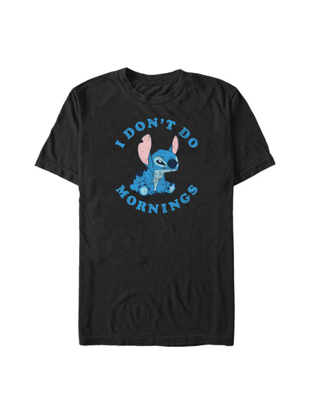 ZOOT.Fan Fekete póló Disney Stitch Mornings