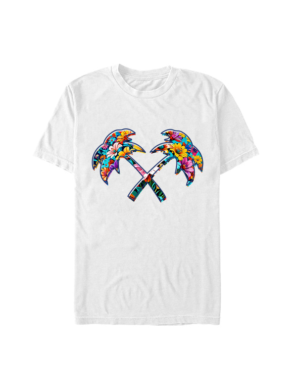 ZOOT.Fan Fehér póló Trainer Spotter Cross Palm Virágok